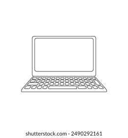 laptop icon flat vector sign