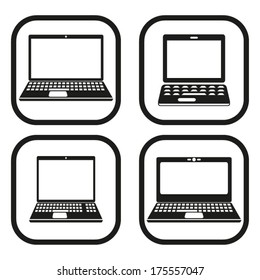 Laptop icon - four variations