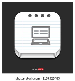 Laptop Icon - Free vector icon