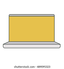 Laptop icon. Gadget technology and device theme. Isolated design. Vector illustration