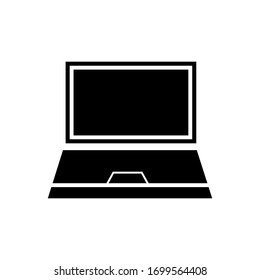 Icono de portátil con vector de estilo glifo para su diseño web, logotipo, UI. ilustración