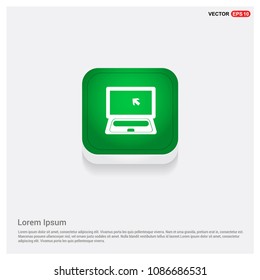 Laptop Icon Green Web Button