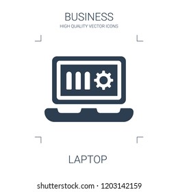 laptop icon. high quality filled laptop icon on white background. from business collection flat trendy vector laptop symbol. use for web and mobile