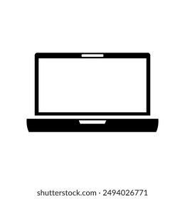 Icono de portátil ilustrado en el fondo