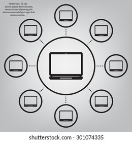 Laptop Icon illustration