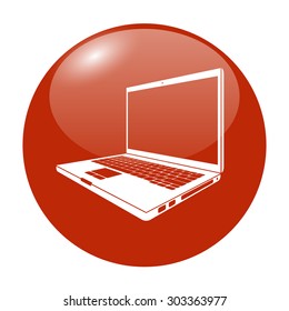 Laptop Icon illustration. Flat design style eps 10