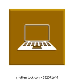 Laptop Icon illustration. Flat design style eps 10