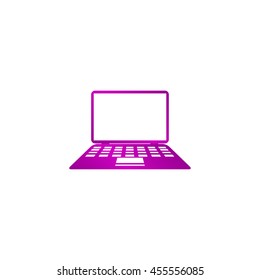 Laptop Icon illustration. Flat design style eps 10
