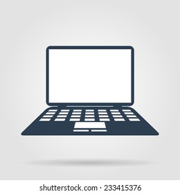 Laptop Icon illustration. Flat vector illustrator Eps