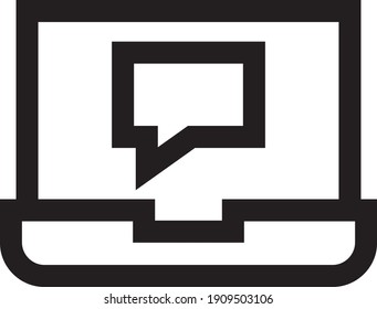 Icono de portátil símbolo vectorial aislado