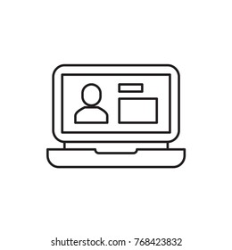 laptop icon illustration isolated vector sign symbol