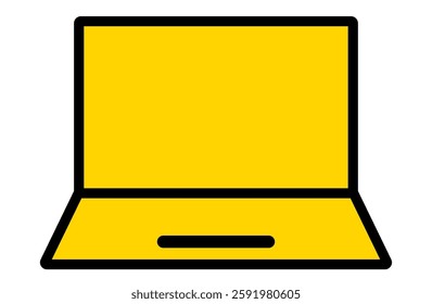 Laptop icon illustration. Simple computer symbol.