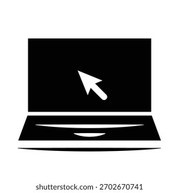 Plantilla de diseño de Vector de ilustración de icono de computadora portátil