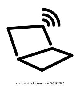 Plantilla de diseño de Vector de ilustración de icono de computadora portátil