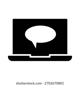 Plantilla de diseño de Vector de ilustración de icono de computadora portátil