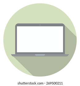 Laptop Icon illustration, vector, flat desig