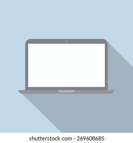 Laptop Icon illustration, vector, flat design