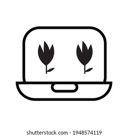ilustración de icono portátil Plantilla de vector