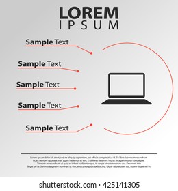 laptop icon. laptop infographics template