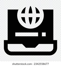 Laptop icon. Internet technology concept. Icon in line style