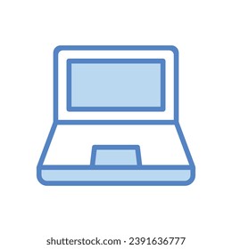 Laptop icon isolate white background vector stock illustration.