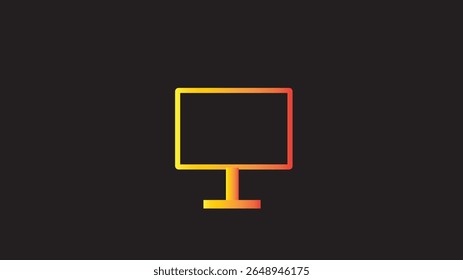  Icono de la computadora portátil aislado plano y Ilustración vectorial de estilo de contorno, icono de computadora de tecnología simple.