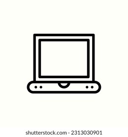 icono de laptop, icono aislado en fondo claro, perfecto para sitio web, blog, logo, diseño gráfico, medios sociales, interfaz de usuario, aplicación móvil