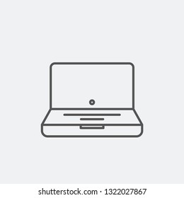 Laptop icon isolated on background. Computer symbol modern, simple, vector, icon for website design, mobile app, ui. Vector Illustration
