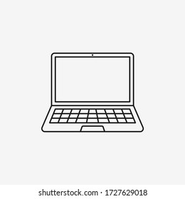 Laptop icon isolated on white background. Computer symbol modern, simple, vector, icon for website design, mobile app, ui. Vector Illustration