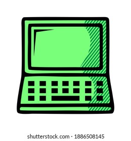 laptop icon isolated on white background from computer hardware collection.