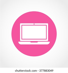 Laptop Icon Isolated on White Background
