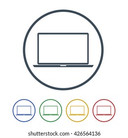 Laptop icon isolated on white background
