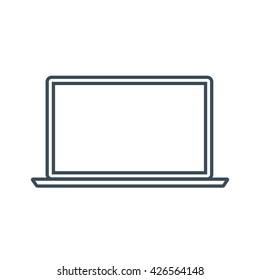 Laptop icon isolated on white background
