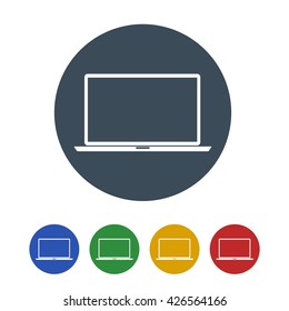Laptop icon isolated on white background
