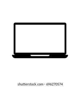 Laptop Icon Isolated on White Background.