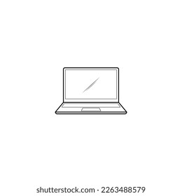 Laptop icon isolated vector graphics