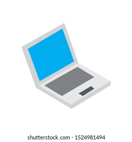 laptop icon in isometry style isolated. Vector Symbol illustration.