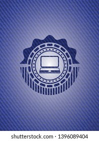 laptop icon with jean texture
