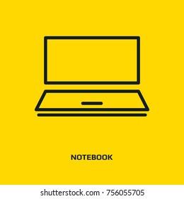 Laptop icon line