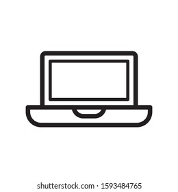 laptop icon, line art design