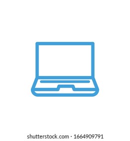 Laptop-Symbol. Liniendesign-Vorlage. Vektorillustration