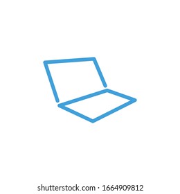 Laptop icon. Line design template. Vector illustration