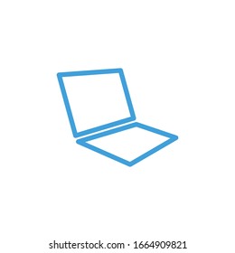 Laptop icon. Line design template. Vector illustration