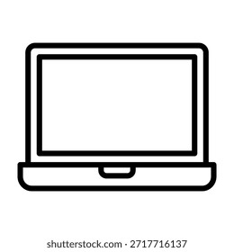 Ilustración vectorial de diseño de línea de iconos de computadora portátil