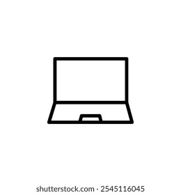 Laptop icon logo design. computer sign and symbol