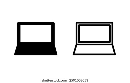 Laptop icon logo design. computer sign and symbol