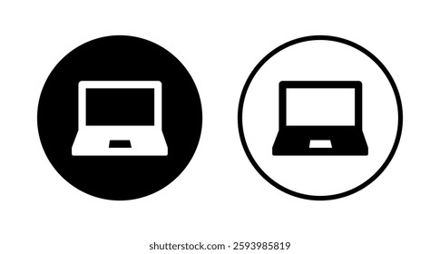 Laptop icon logo design. computer sign and symbol