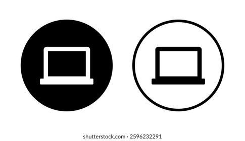 Laptop icon logo design. computer sign and symbol