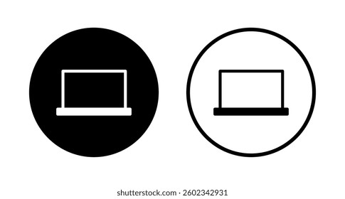 Laptop icon logo design. computer sign and symbol