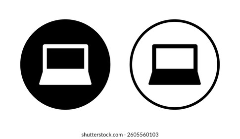 Laptop icon logo design. computer sign and symbol